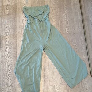Streetwear Society Strapless Sage Jumpsuit